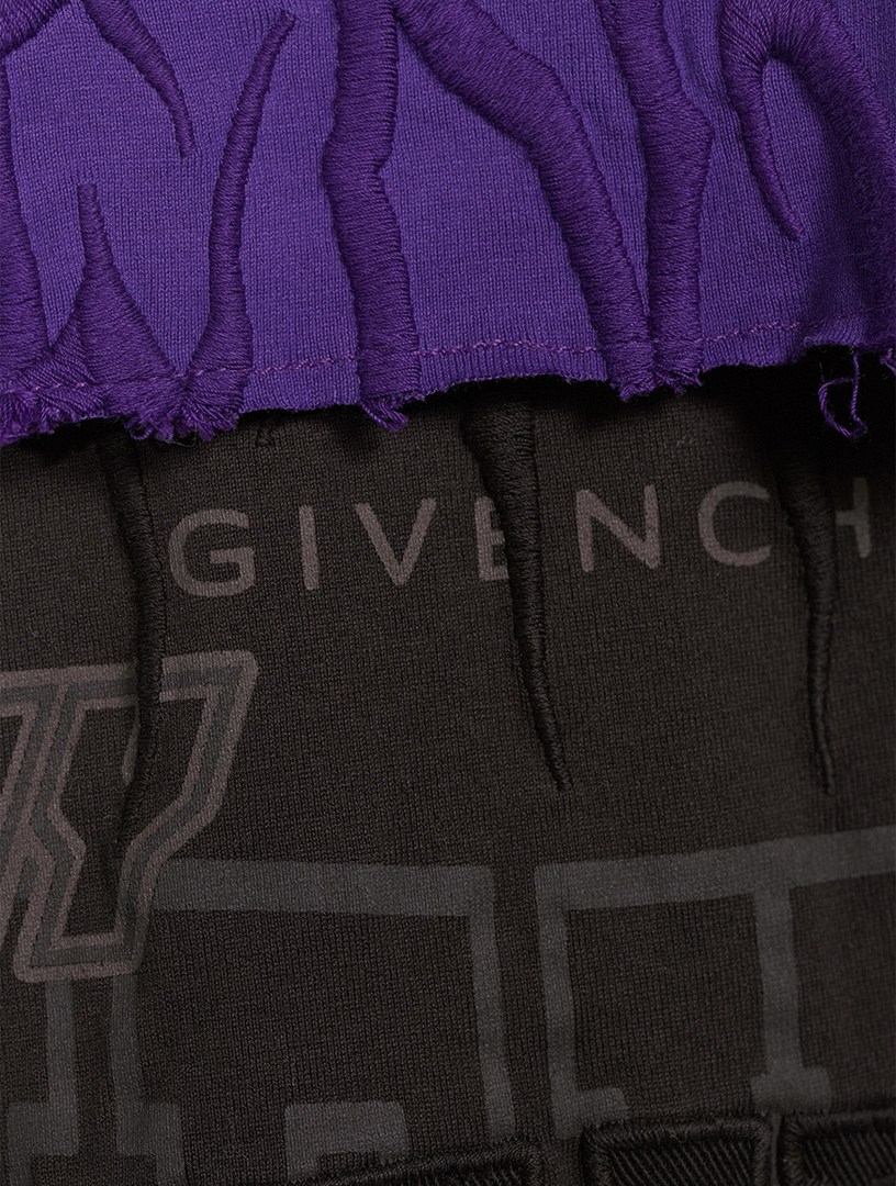 Embroidered Jersey T-Shirt With Overlapped Effect