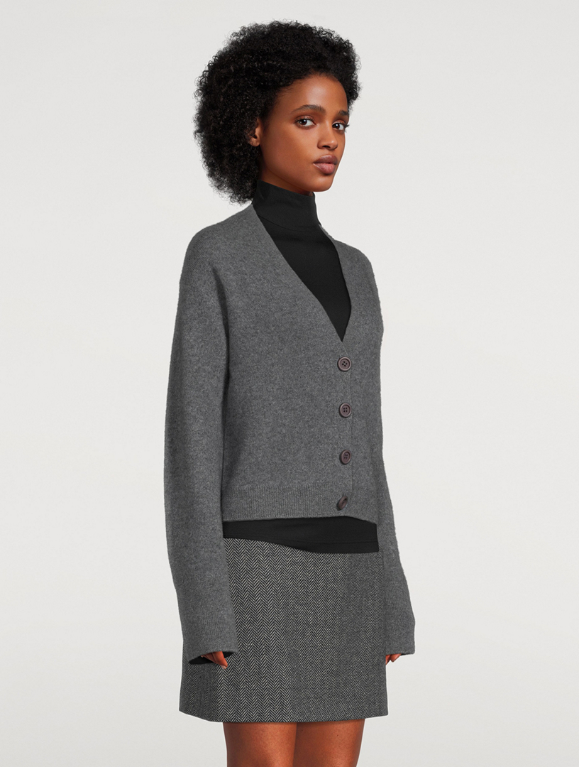 Cashmere Wide-Sleeve Cardigan