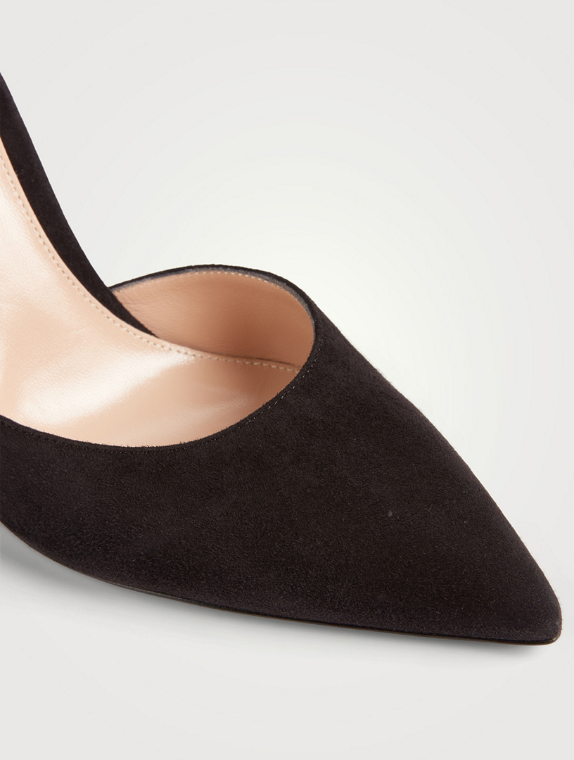 Fleur Cut-Out Suede Pumps
