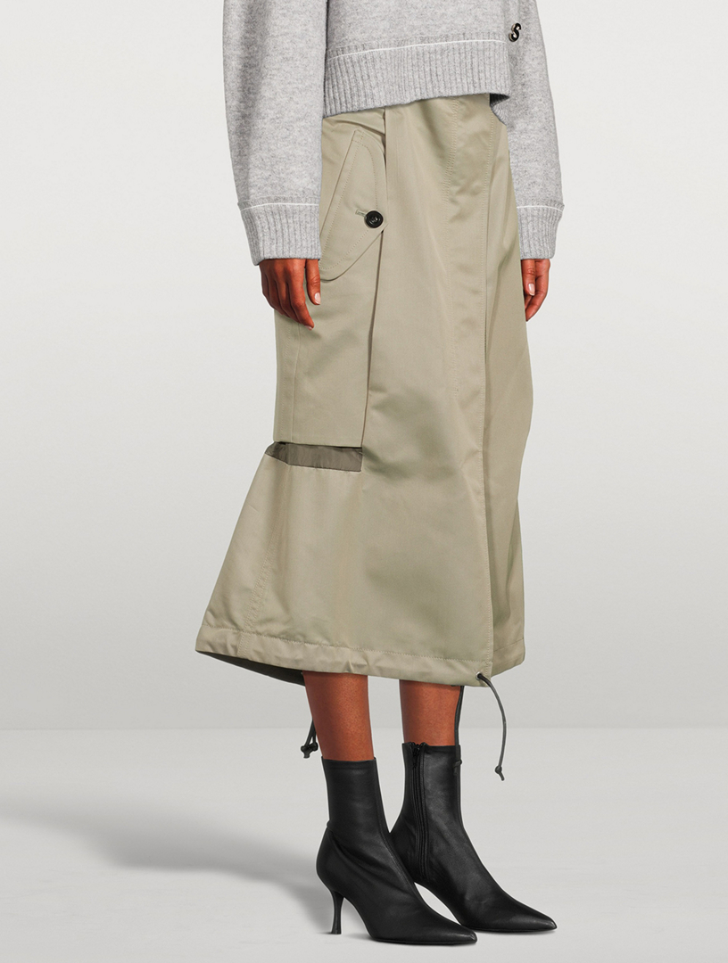 Cotton Gabardine Mix Skirt