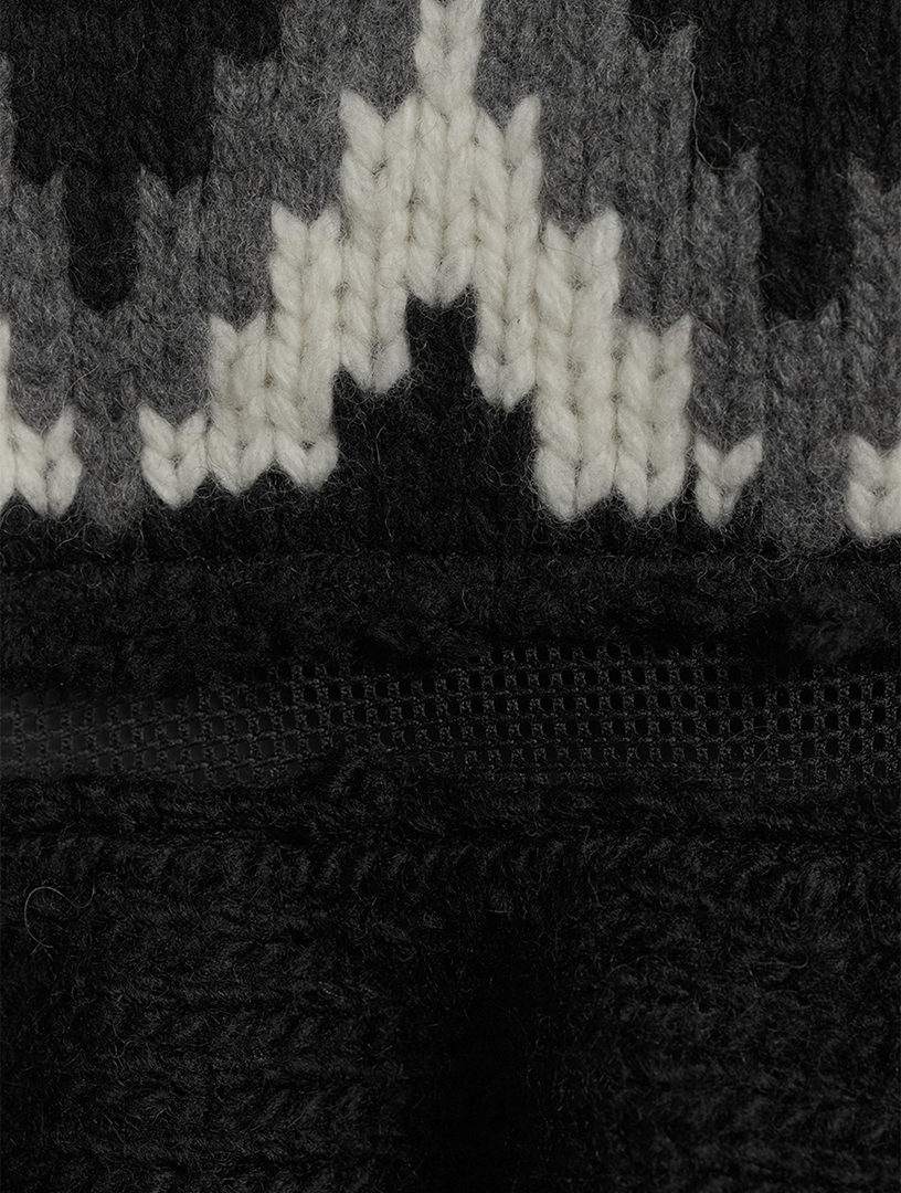 Nordic Patchwork Knit Blouson