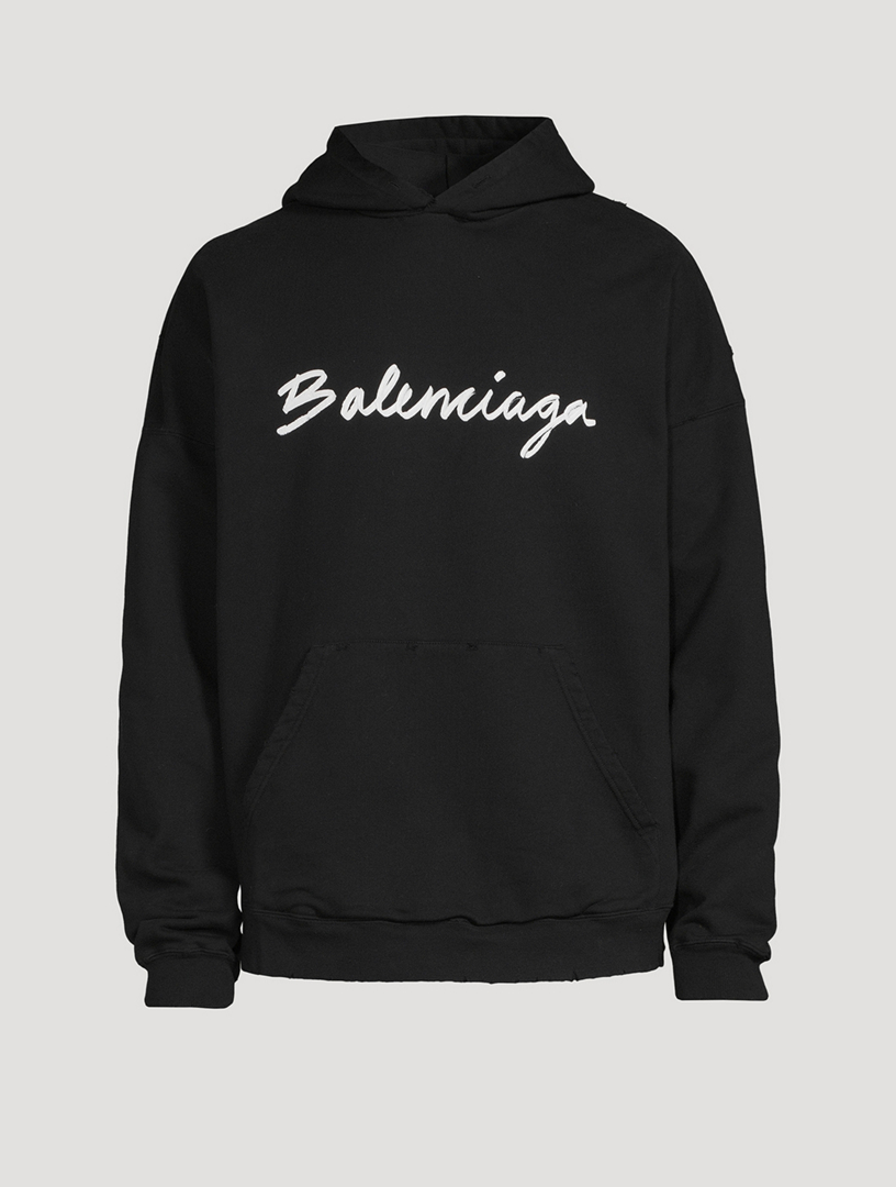 BALENCIAGA Brush Logo Oversized Hoodie | Holt Renfrew