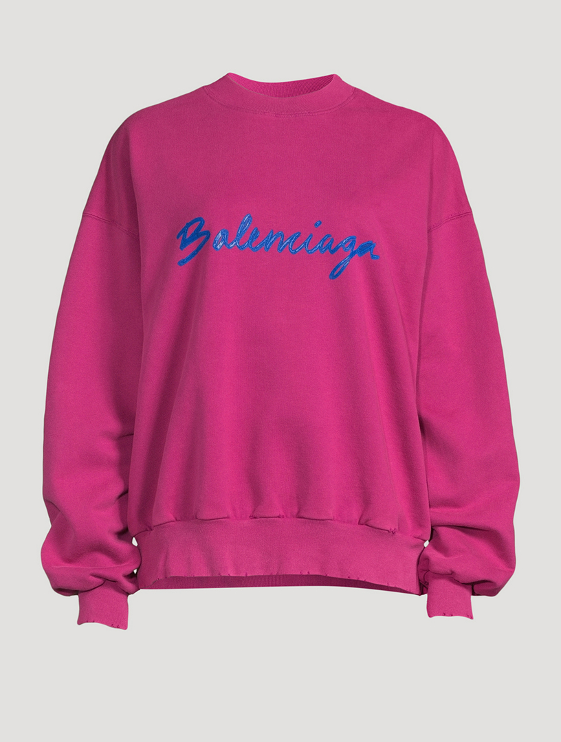 BALENCIAGA Pull molletonné à logo coup de pinceau Holt Renfrew