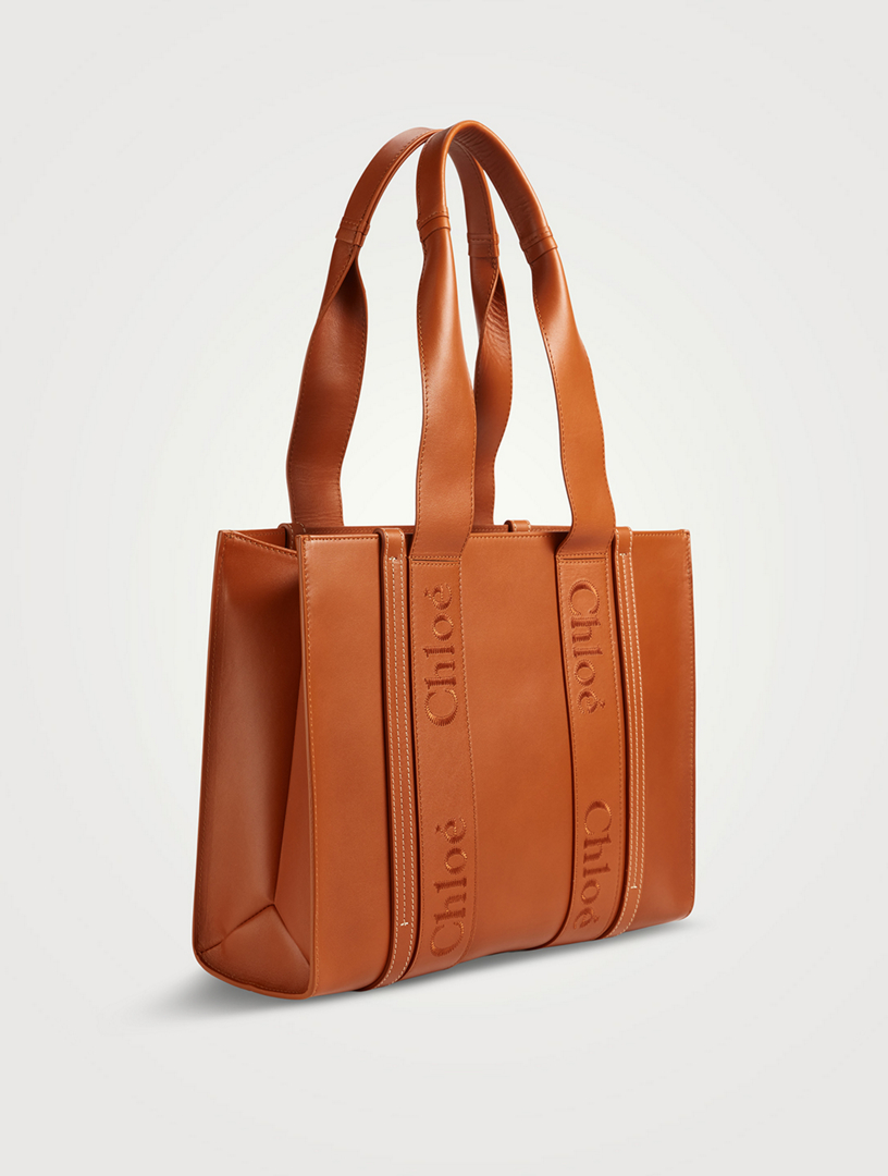 CHLOÉ Medium Woody Leather Tote Bag | Holt Renfrew