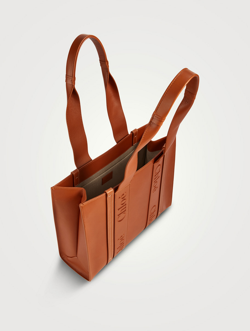 CHLOÉ Medium Woody Leather Tote Bag | Holt Renfrew