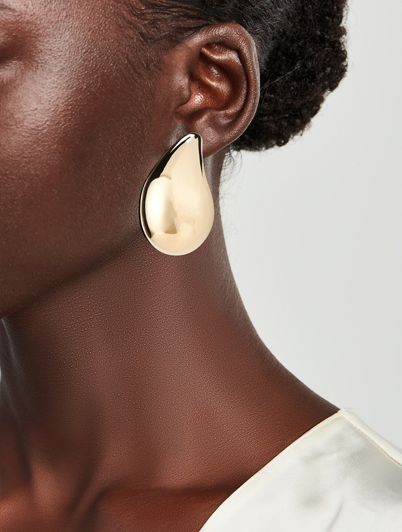 Big gold outlet drop earrings