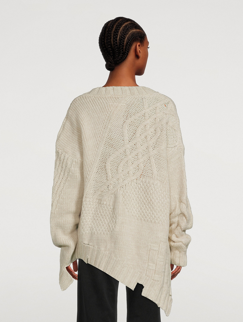 Distressed Asymmetric Sweater