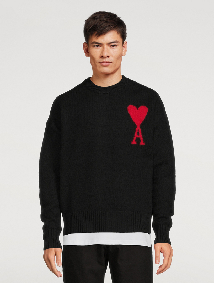 AMI PARIS Ami De Coeur Wool Crewneck Sweater | Holt Renfrew