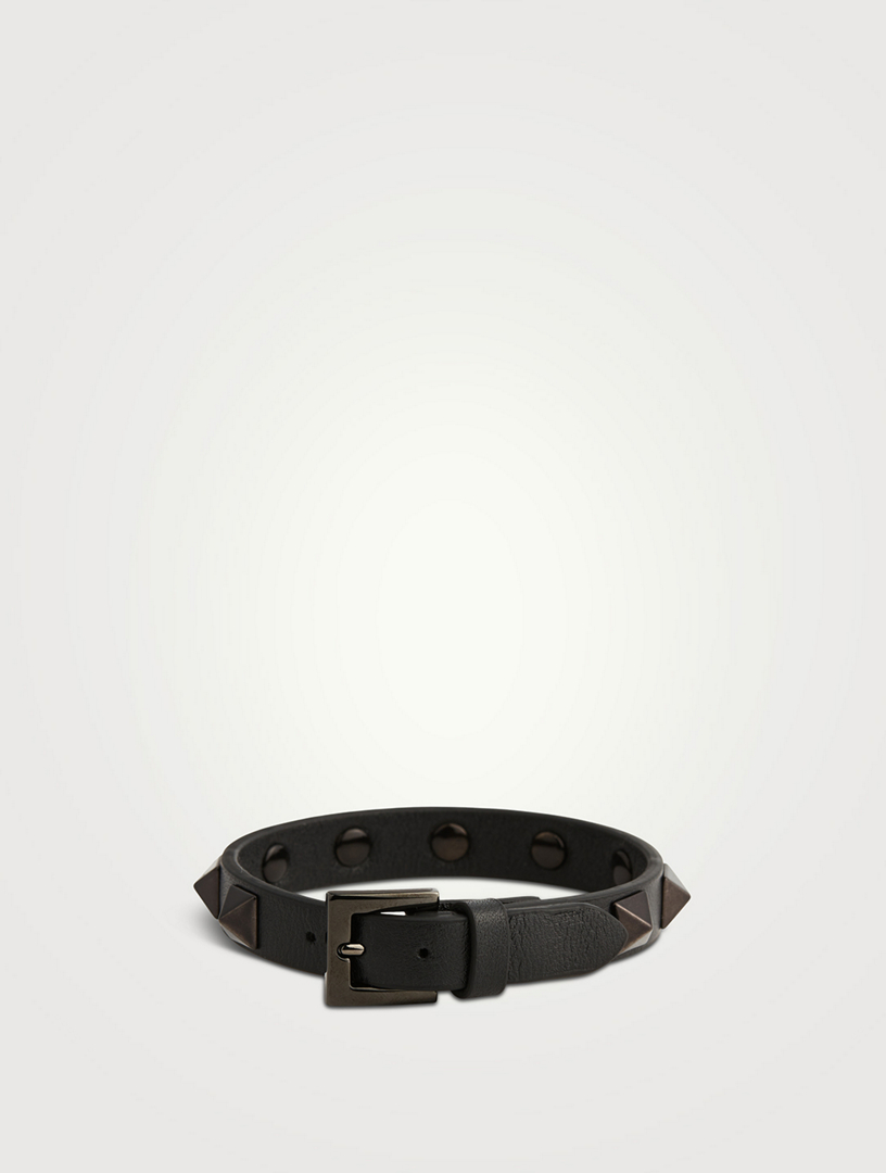 Rockstud Leather Strap Bracelet