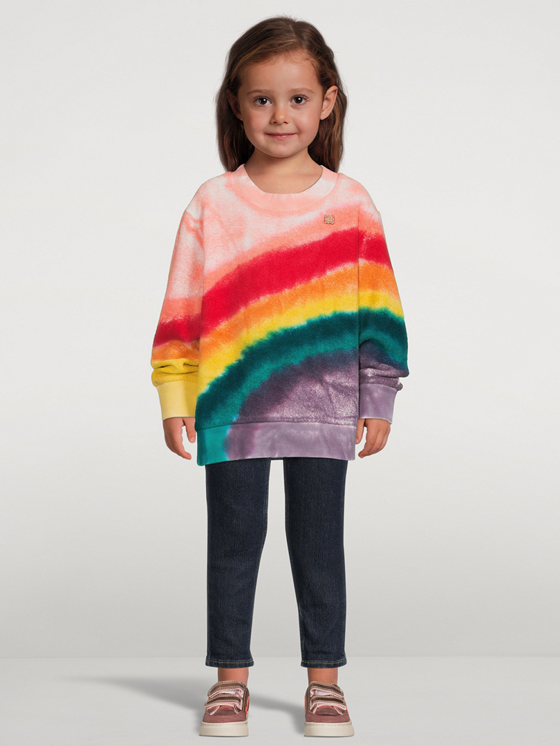 Rainbow Towelling Fleece Sweatshirt
