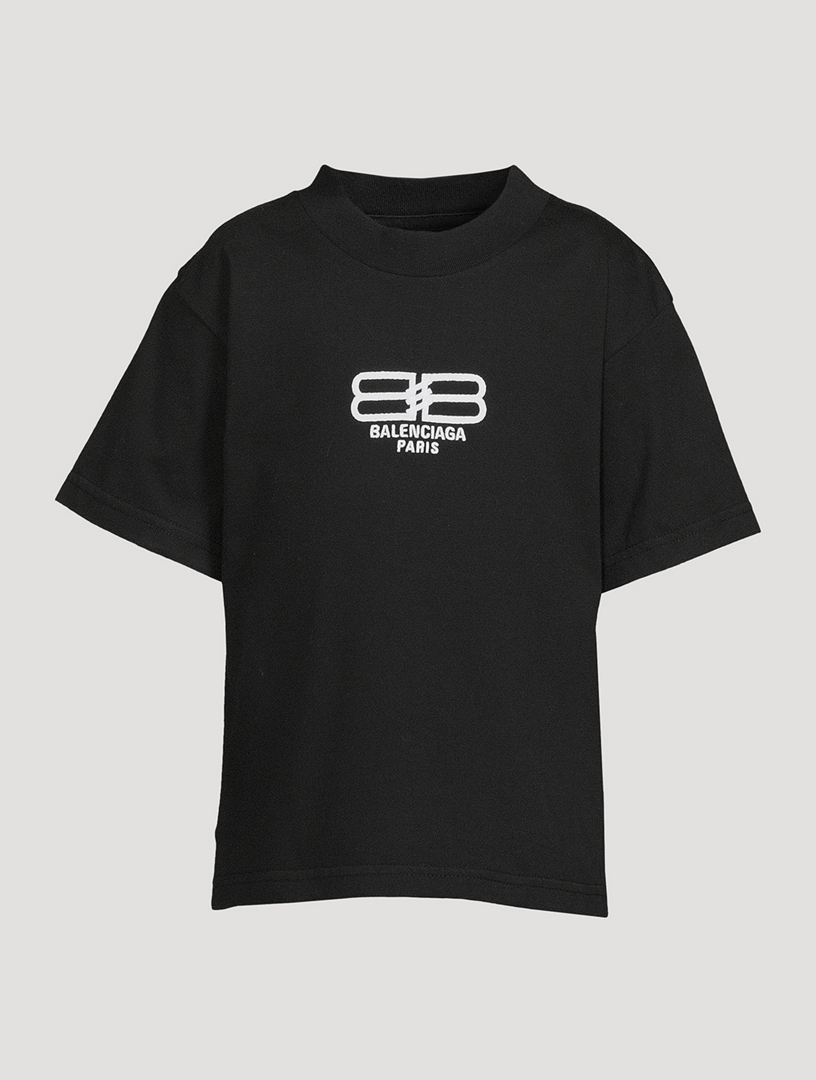 BALENCIAGA Kids Cotton T Shirt With BB Paris Icon Logo Holt Renfrew