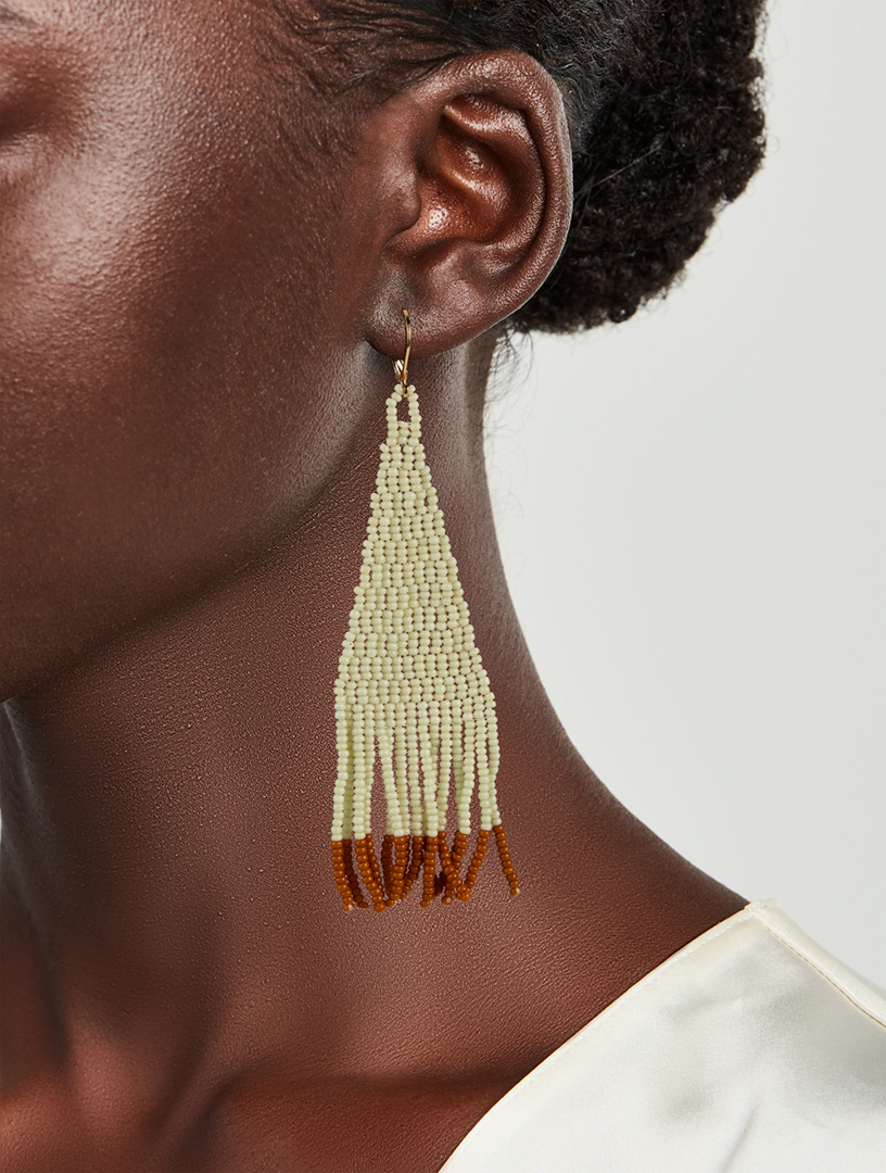 Beaded Drop Dangler Earrings
