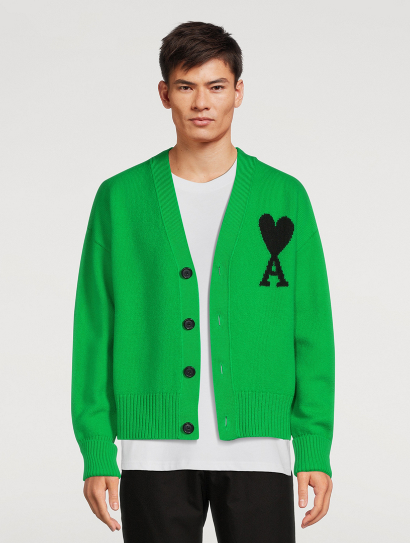 AMI PARIS Ami De Coeur Wool Cardigan | Holt Renfrew