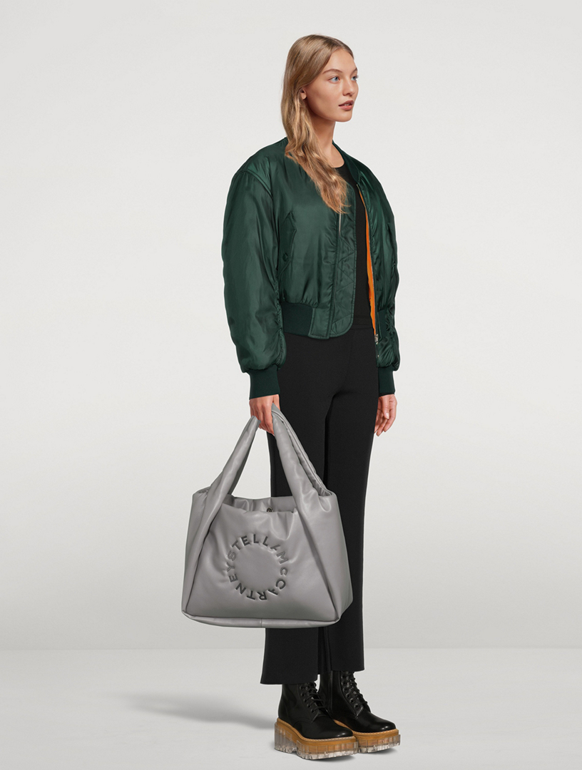 Luxe quilted puffer tote bag