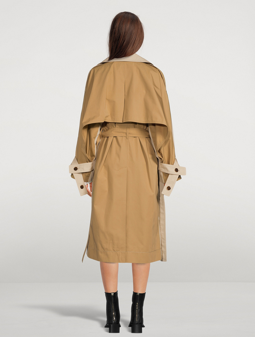 ACNE STUDIOS Two-Tone Belted Trench Coat | Holt Renfrew