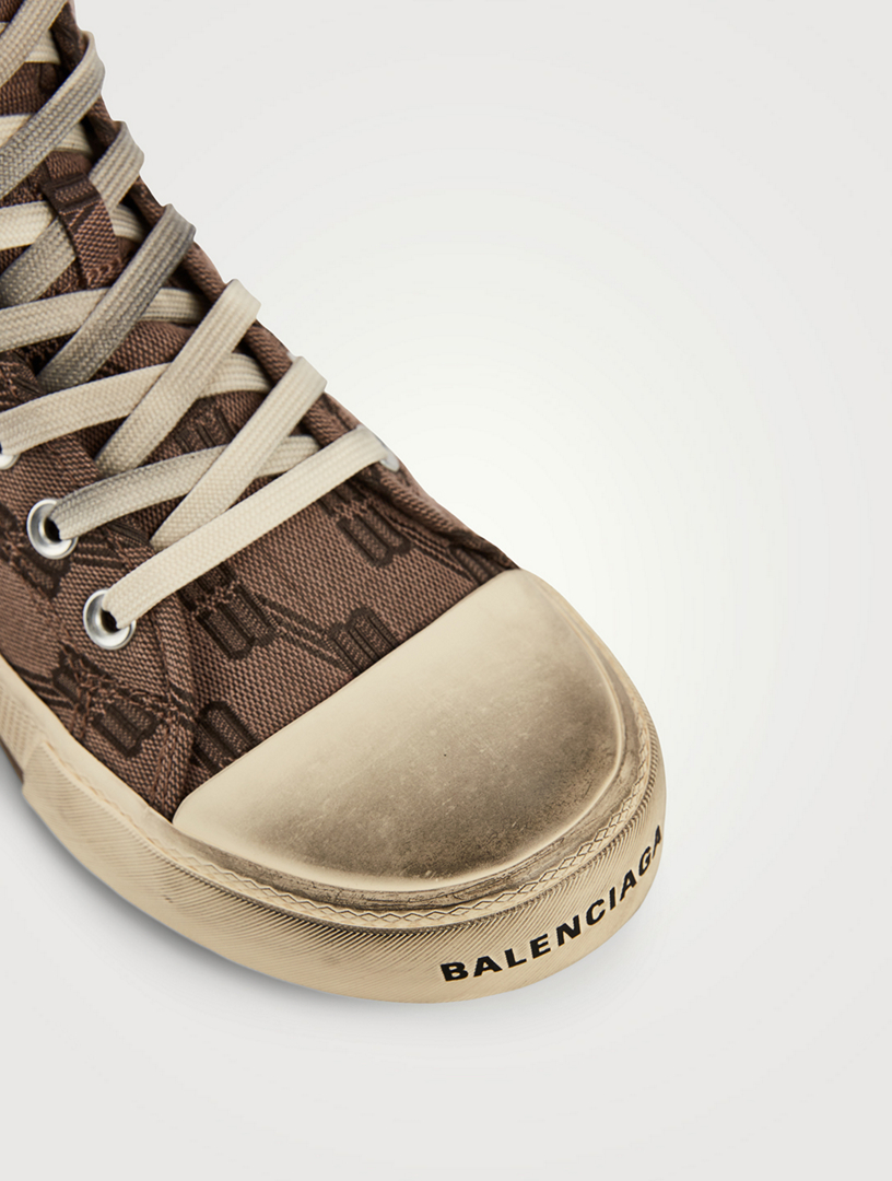 Balenciaga High-Top Monogram Bb Paris Sneakers