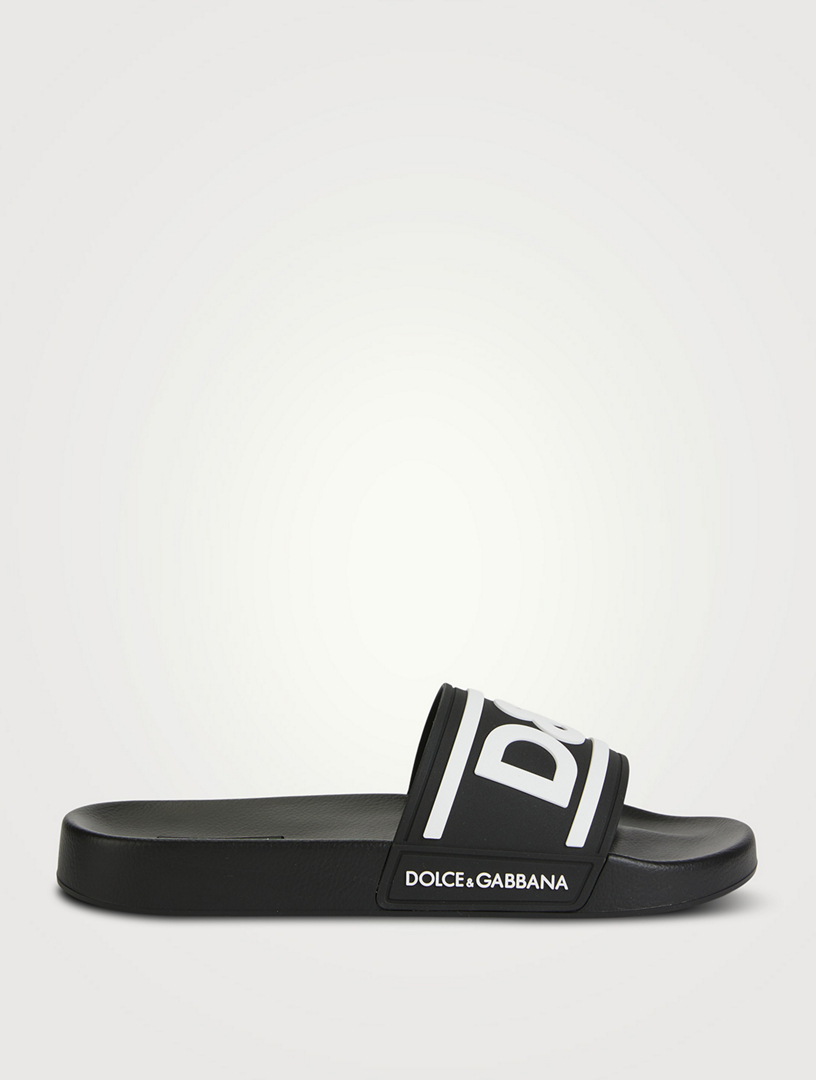 DOLCE & GABBANA Logo Pool Slides | Holt Renfrew