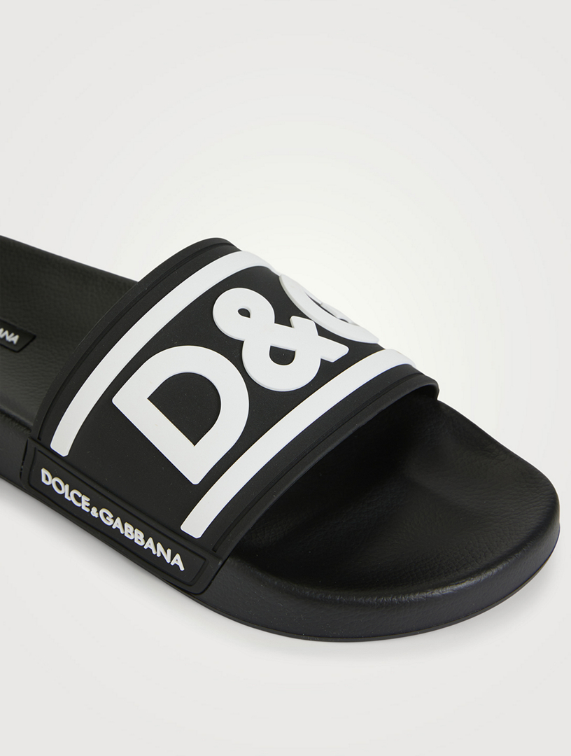 DOLCE GABBANA Logo Pool Slides Holt Renfrew