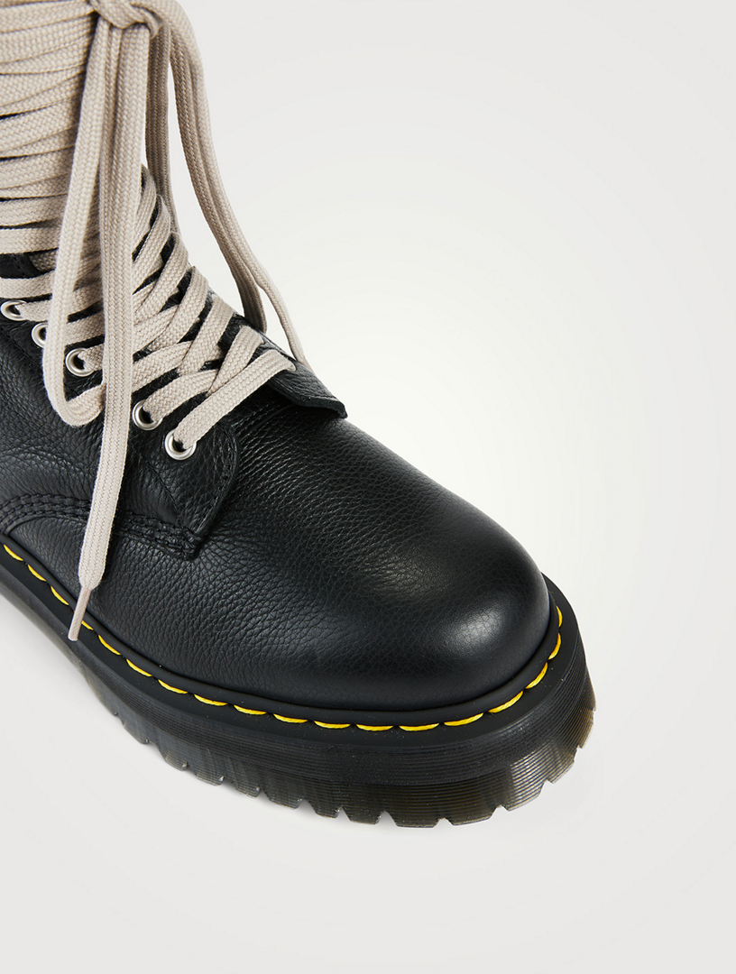 RICK OWENS Dr Martens X Strobe Leather Boots | Holt Renfrew