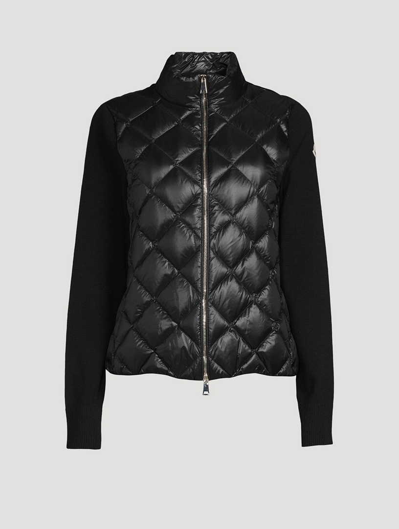 Down Puffer Wool Cardigan
