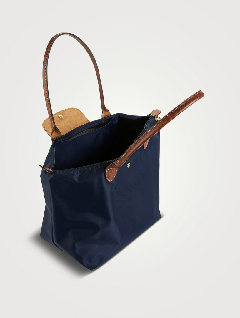  Longchamp Le Pliage Large Shoulder Tote Bag New Navy