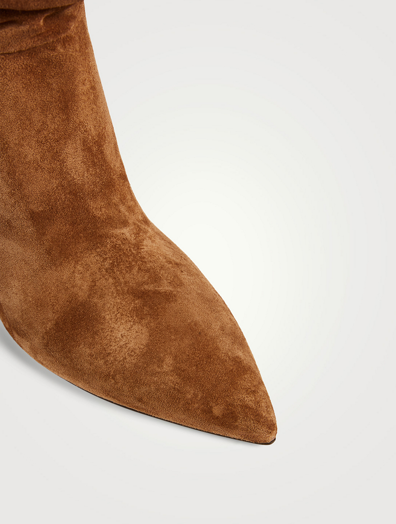 PARIS TEXAS Slouchy Suede Mid-Calf Boots