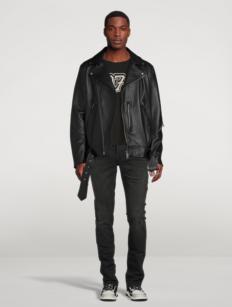 Acne studios nate hot sale leather jacket