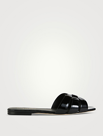 Tribute Patent Leather Slide Sandals