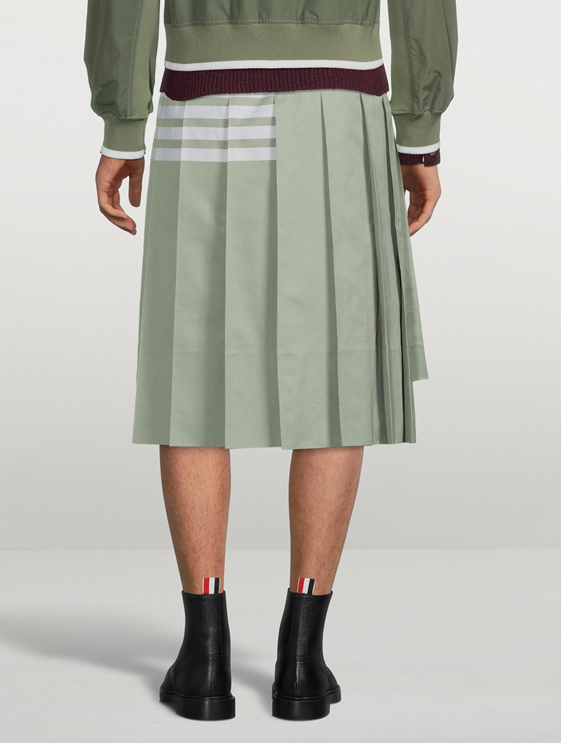 Hairline Madras Check Pleated Skirt