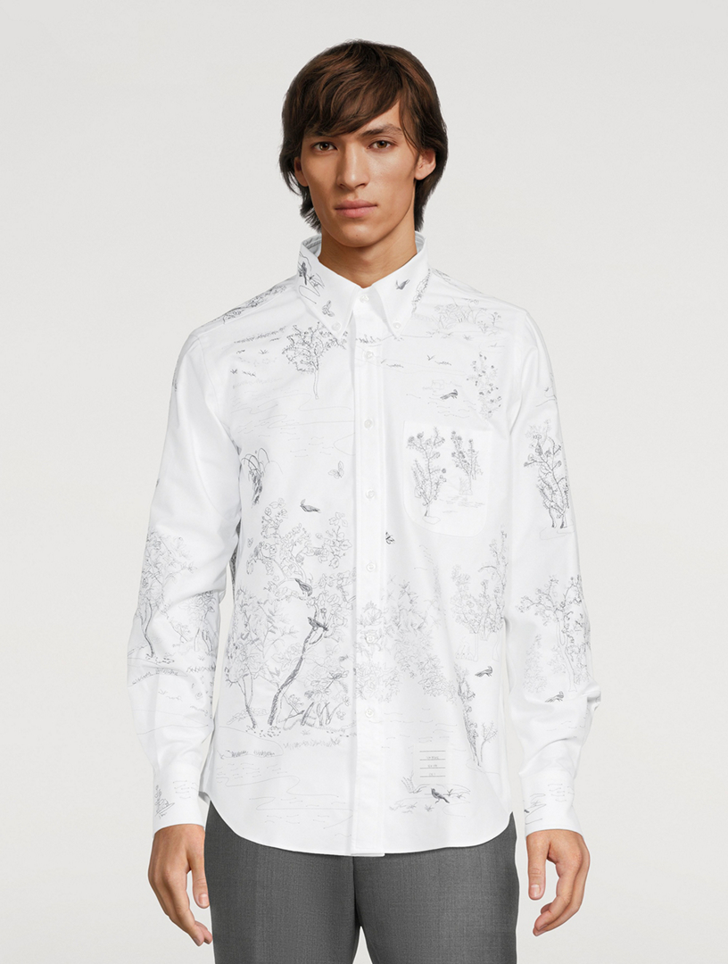 Sketchy Stitch Floral Toile Shirt