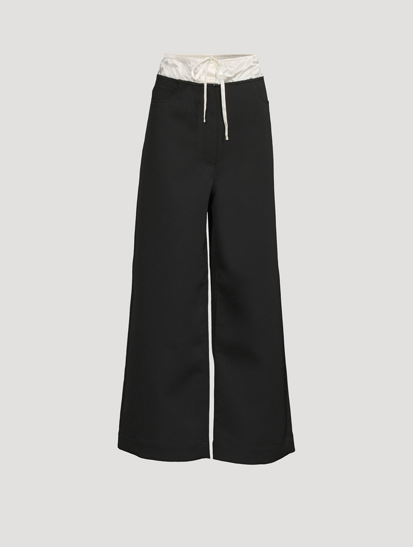 Acne Studios Ruffled wide-leg Trousers - Farfetch