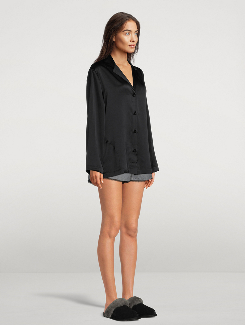 Femme La Perla Silk Pyjama En Soie Noir