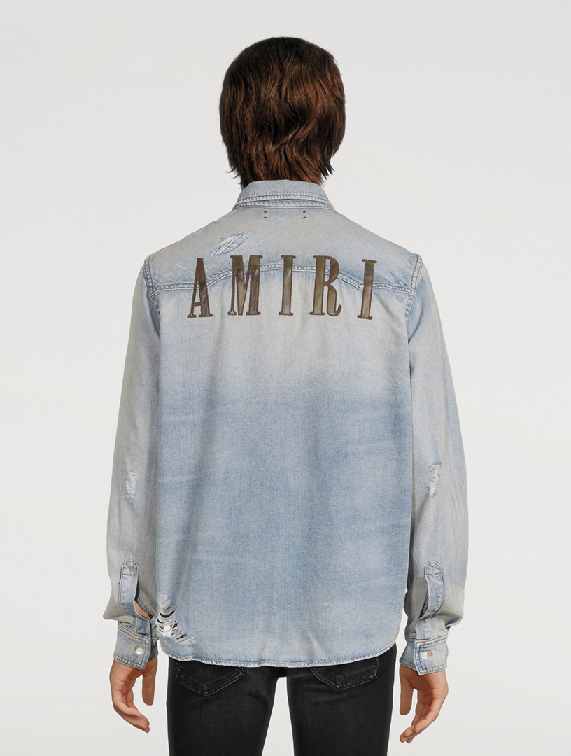 Camo Applique Denim Shirt