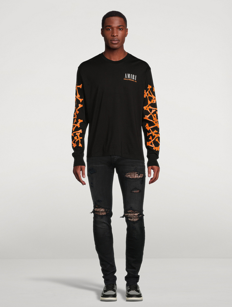 Amiri black hot sale bandana jeans