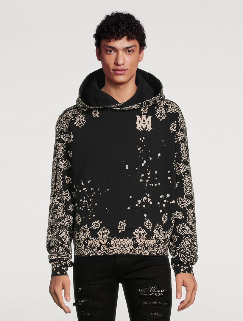 AMIRI Cotton Hoodie In Bandana Bleach Print | Holt Renfrew