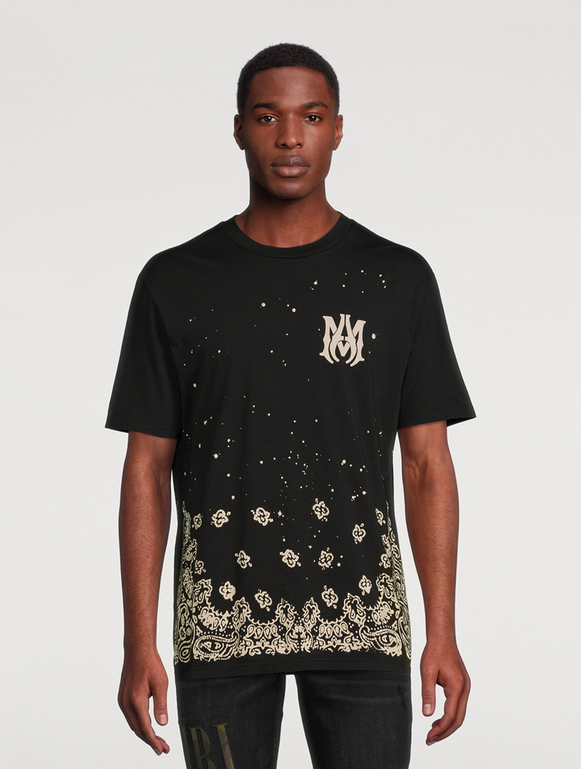 【AMIRI】メンズ・ブリーチ・バンダナ・ワッペンTシャツ m_5000630973_08
