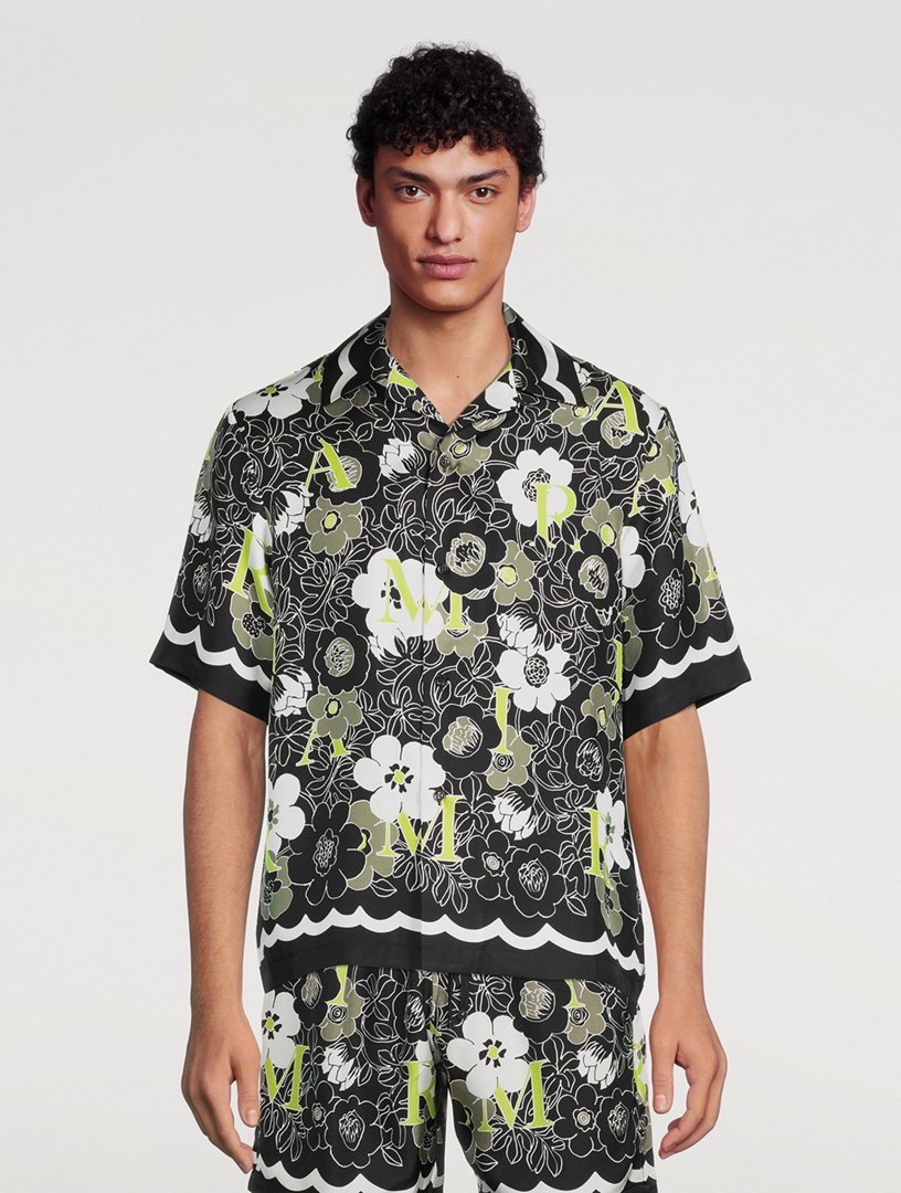 AMIRI Flower Silk Camp Shirt Holt Renfrew