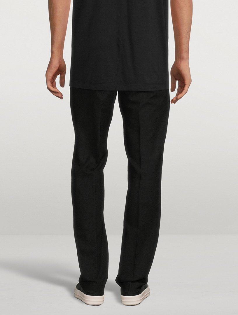 Strobe Wool Drawstring Slim-Fit Pants
