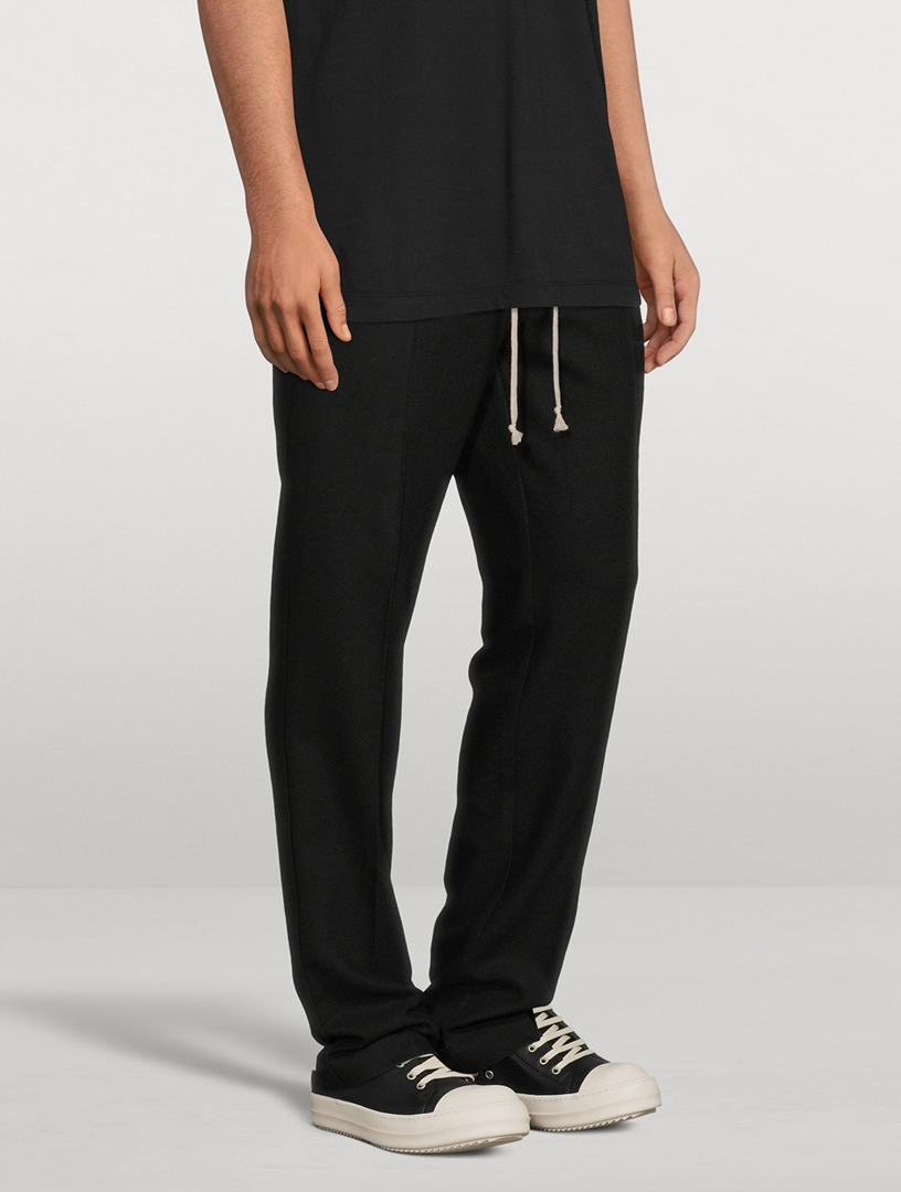 Strobe Wool Drawstring Slim-Fit Pants