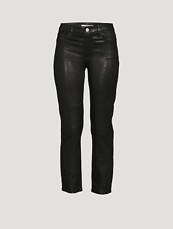 Le High Straight Leather Trousers