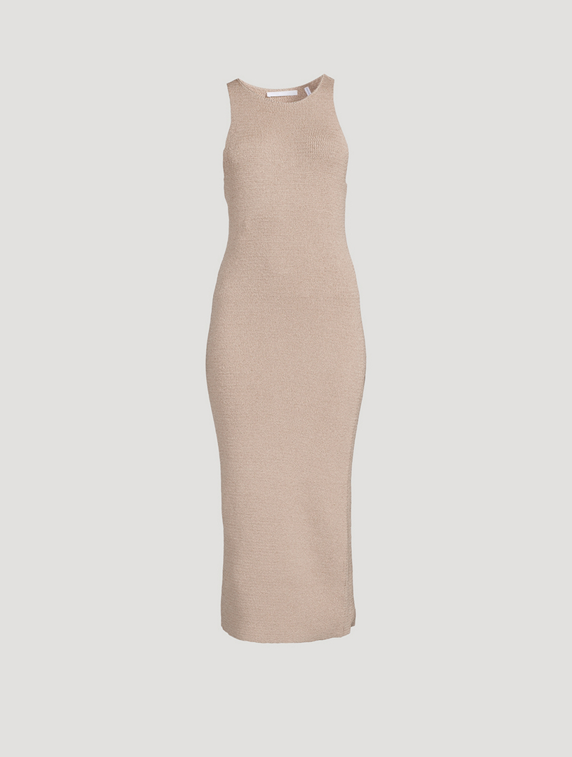 helmut lang knit dress Helmut Lang Womens Twist Rib Sheath Dress, Grey, Small