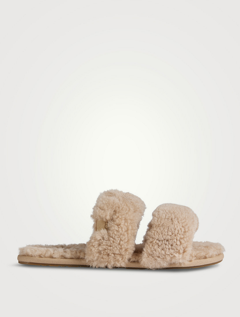 Ugg shearling shop slide sandals