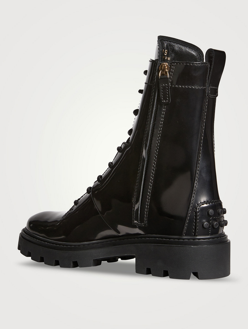 【関税＆送料込み】Tod'S Leather Combat Boots Woman BLACK Combat Boots in Leather XXW08J0EY53RBT40MB999 | Tods