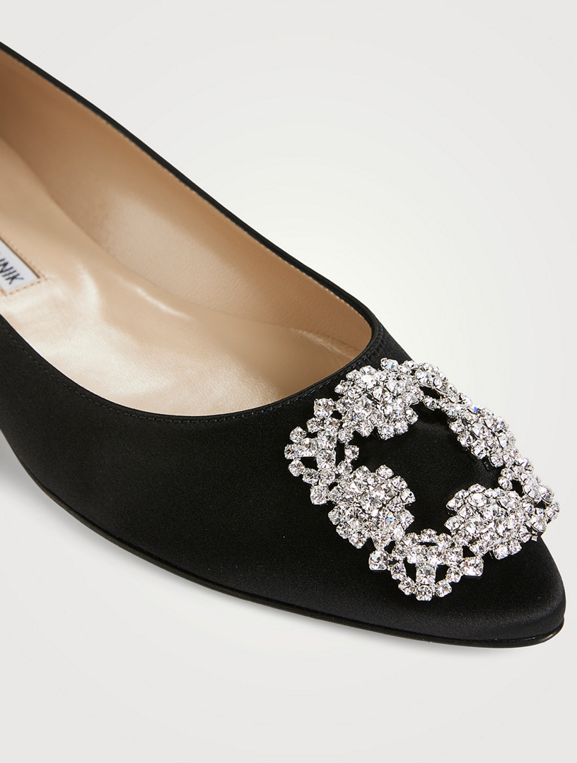 Manolo blahnik sale black satin