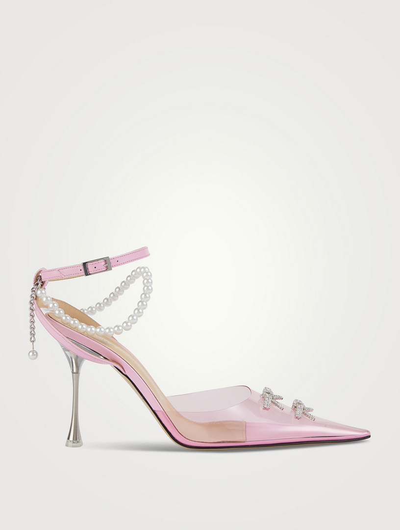 Pink hot sale pvc heels