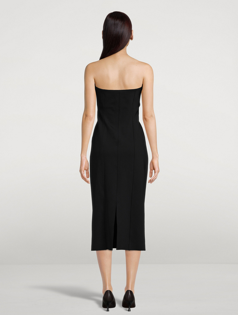 white black bow dress Your Secret Is Safe Midi Dress-White