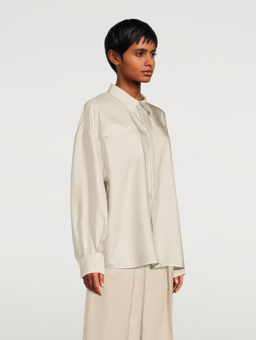 Abigail Silk Utility Shirt