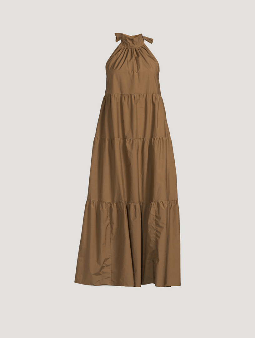 THEORY Tiered Halter Maxi Dress | Holt Renfrew