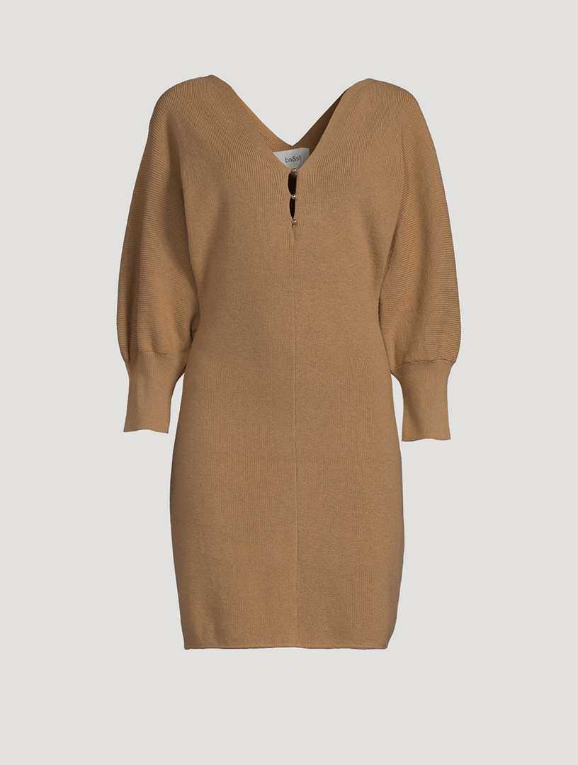 BA&SH Hazia Puff-Sleeve Knit Dress | Holt Renfrew