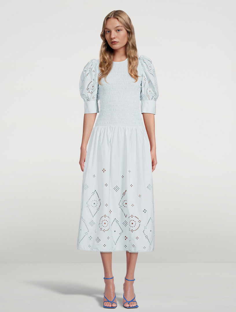 Broderie Anglaise Midi Dress